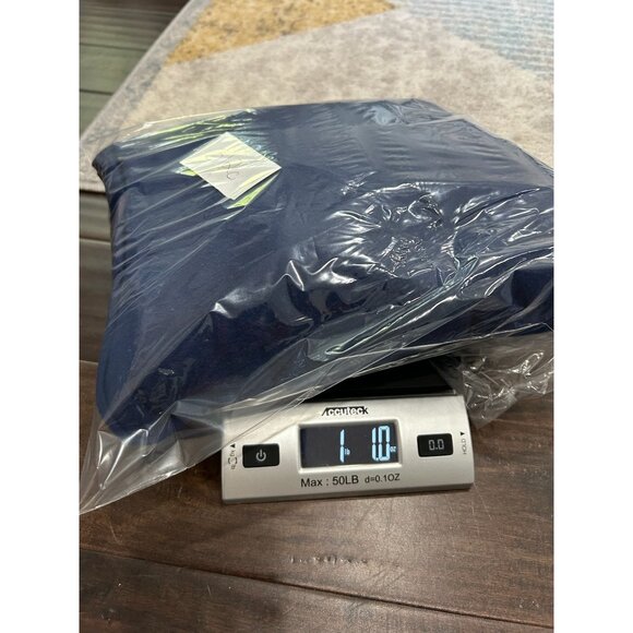 Vintage Navy Blue Ultra Plush Long Nightgown White Lace Details Ruffle Trim Sz M - Picture 10 of 10